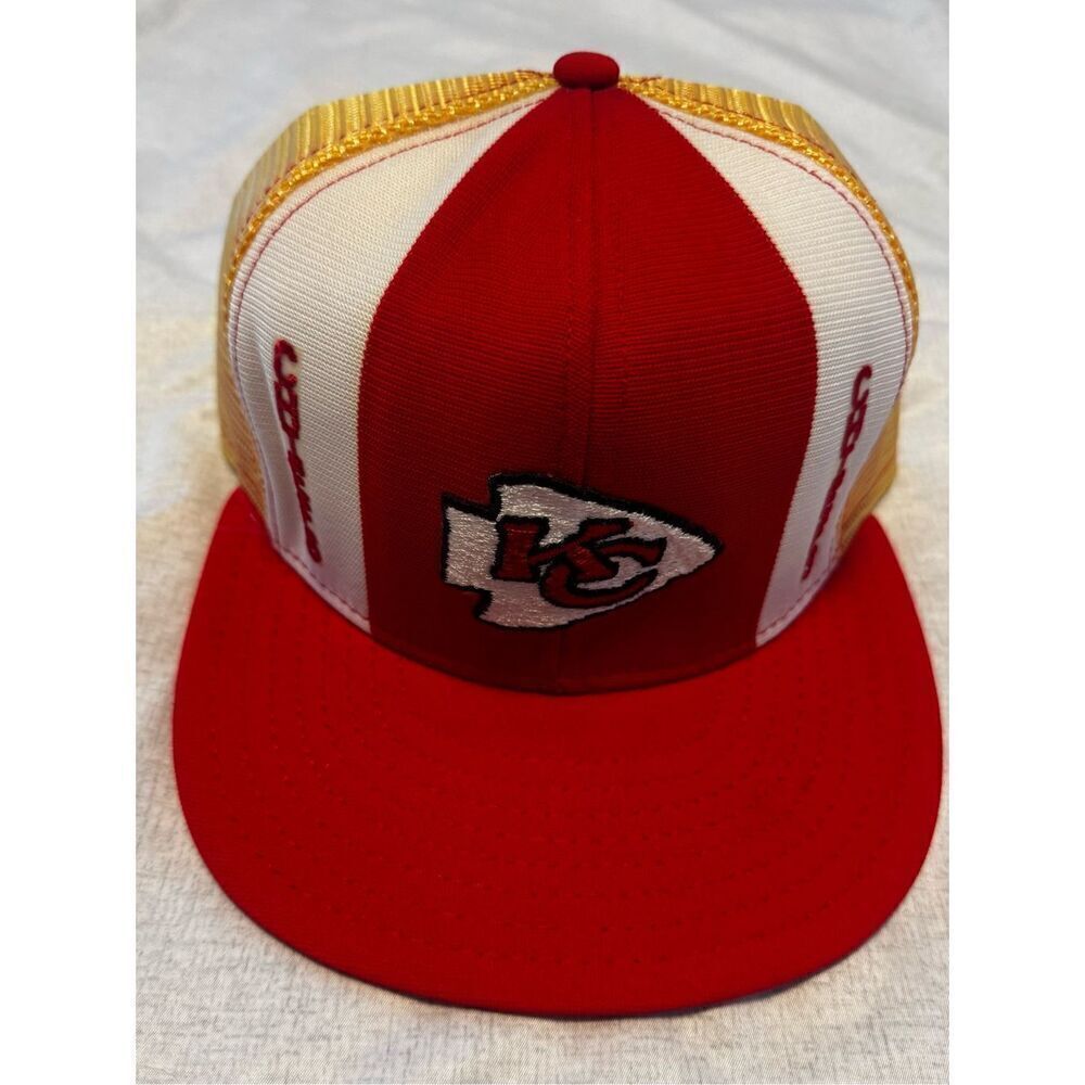 Kansas City Chiefs KC Hat AJD Lucky Stripe Snapback Vintage Mahomes Kelce
